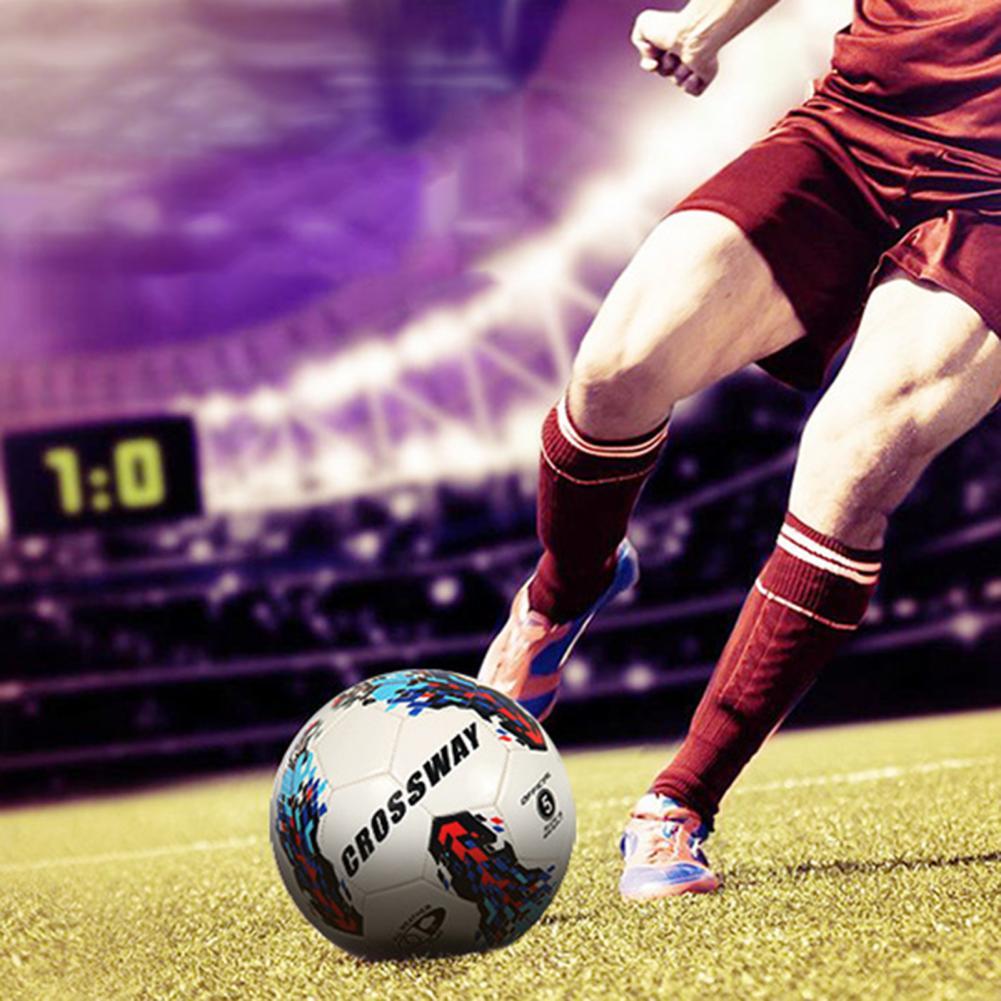 Kreuzung FußBall Hohe Elastizität Tragen-Beständig PVC Standard Größe 5 FußBall Regelmäßige Wettbewerb FußBall Ball für FußBall Spiel