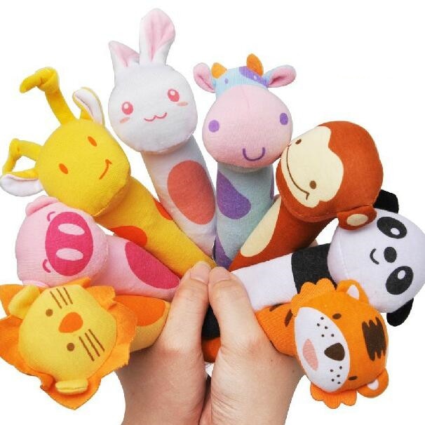 Baby speelgoed baby rammelaar speelgoed dieren handbellen pluche baby speelgoed newbron voor peuters  bf02