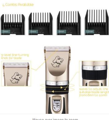 Rasoir électrique double usage | Poils d'animaux chien chat et animaux à faible bruit, en vogue, tondeuse et tondeuse, rasoir à double usage, outil pour animaux de compagnie: EU plug