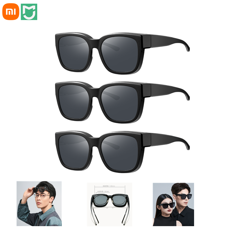 Xiaomi mijia gepolariseerde zonnebril  uv400, hoge resolutie, antislip, compatibel met brillen met verschillende sterktes, heren- en dameszonnebrillen.