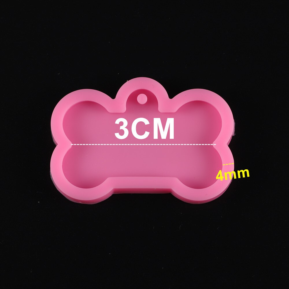 1 pçs forma de osso do cão moldes de silicone para tag do cão chaveiro pingentes resina cola epoxy molde de fundição para diy jóias que fazem ferramentas de anel chave