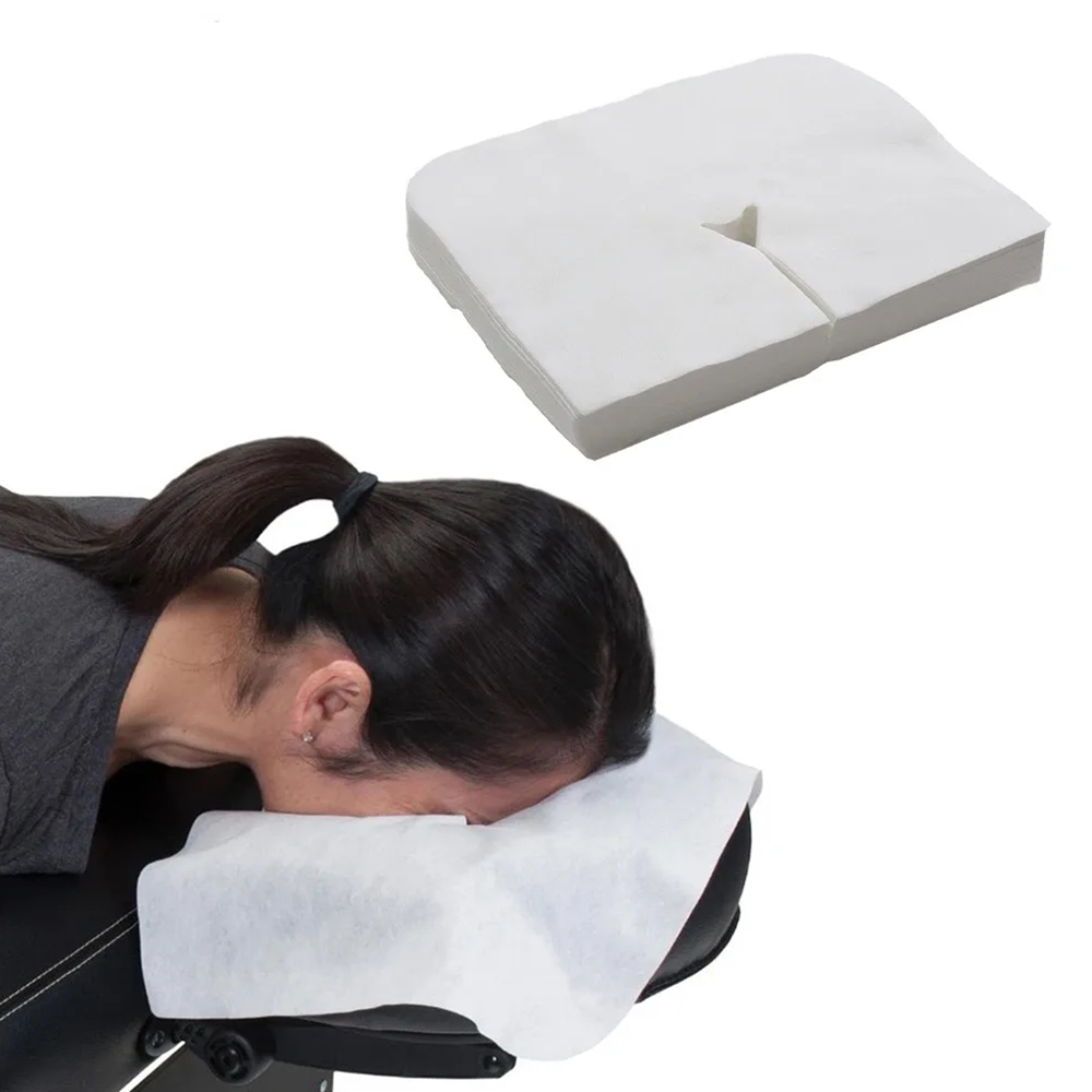 Spa Gesichts Massage Kopfstütze Pad 100/200 Blatt Schönheits Salon Massage Pad Einweg Vlies Stoff Kissen Handtuch bezug Gesicht Haut