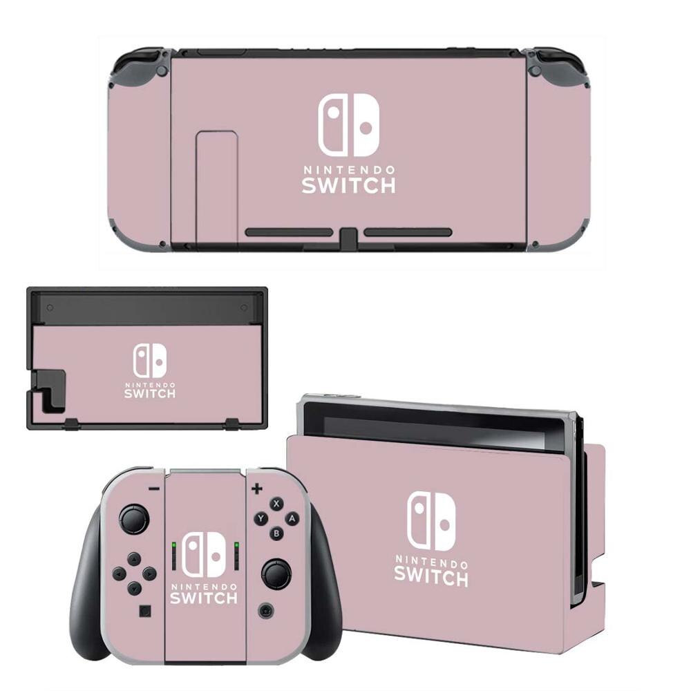 Pure Color Purple Screen Protector Sticker Skin for Nintendo Switch NS Console Dock Charger Stand Holder Joy-con Controller: KQBYSNS0069