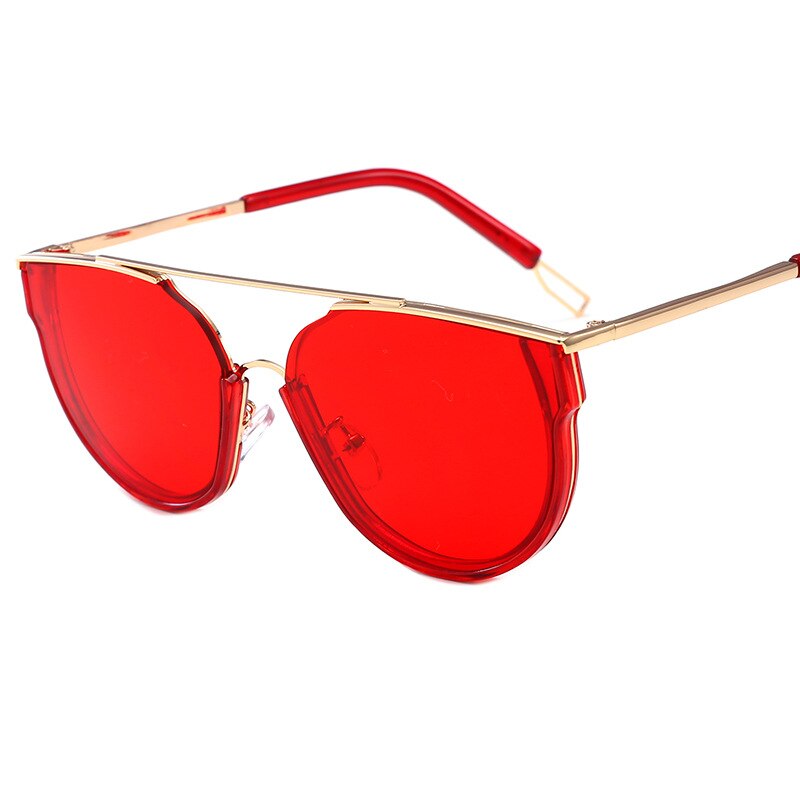 Dames zonnebril modieuze trend dubbele straal zonnebril gezicht trimmen groot frame dames en heren straatbril