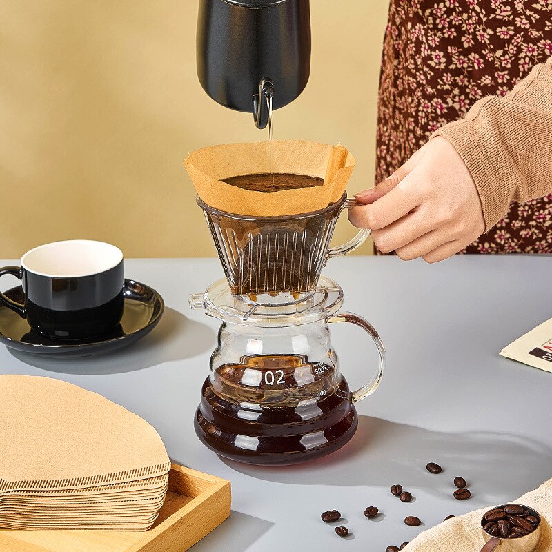 100 Stks/set Koffie Filtreerpapier 101 Met De Hand Gebrouwen Koffiepot Filtreerpapier Amerikaanse Koffiemachine Filterkop Coffeepape