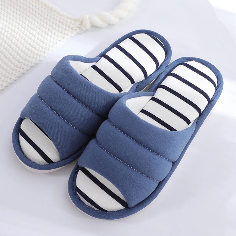 Asifn kvinnor tofflor caterpillar par linne modis öppet hem halkfria män golv tjocksulor fyra säsonger skor sapato feminino: Blå / 8