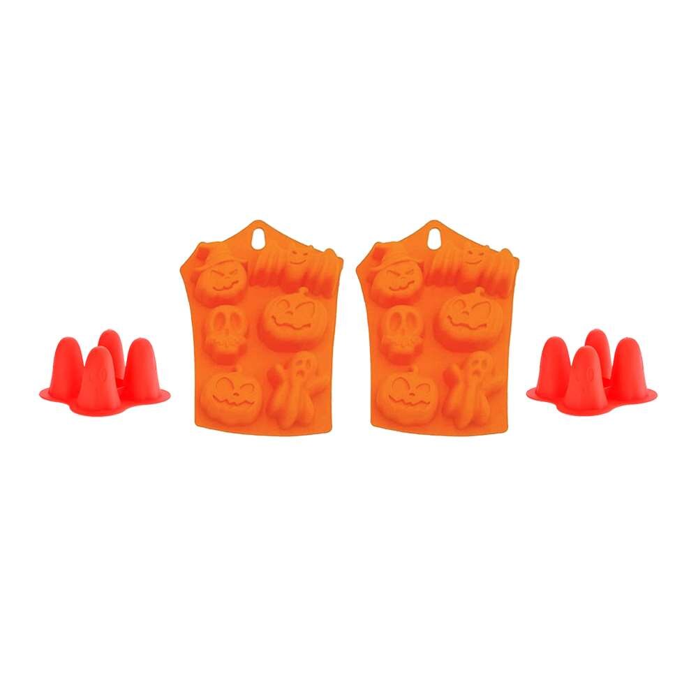2 sarjaa halloween silikoni kurpitsa kakku muotti leivonta työkalut jäämuotit kotikeittiö karkkia fondant leivontatarvikkeet
