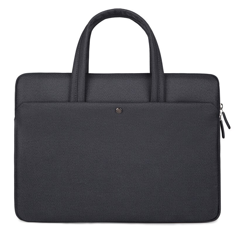 Brand Waterproof Men Women 13-15.6 inch Laptop Briefcase Business Handbag for Men Large Capacity: black 15