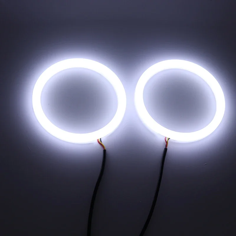 Super Heldere Ringen Katoen LED Angel Eyes Koplamp 60mm 70mm 80mm 90mm 100mm 110mm 120mm Auto Motor DRL Gloeilamp Lamp