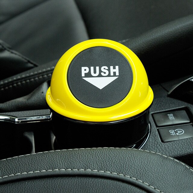 Cenicero de Cubo de basura para coche, Cenicero de basura, papelera de decoración para coche, caja para basura, Cenicero: YELLOW
