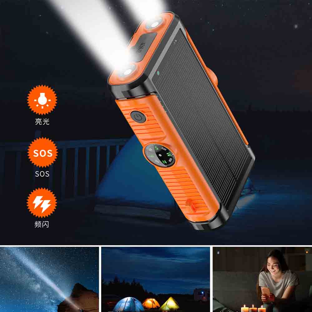 Banco de energía Solar de 50000mAh con Cable, manivela de carga, batería externa, cargador inalámbrico Magsafe de 22,5 W para IPhone