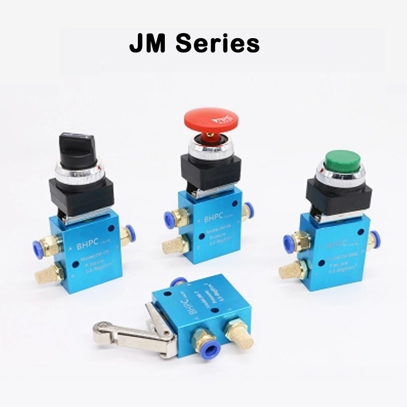 1/4" JM Series 2Position 3 Way Pneumatic Mechanical Valve JM-05 JM-06 JM-06A JM-07 Air Hand Manual Control Valve JM322
