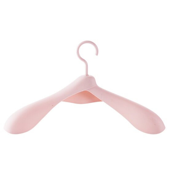 Brede skuldermerke kleshengere husholdnings sklisikre kleshengere multifunksjons kleshengere plast kleshengere: Rosa