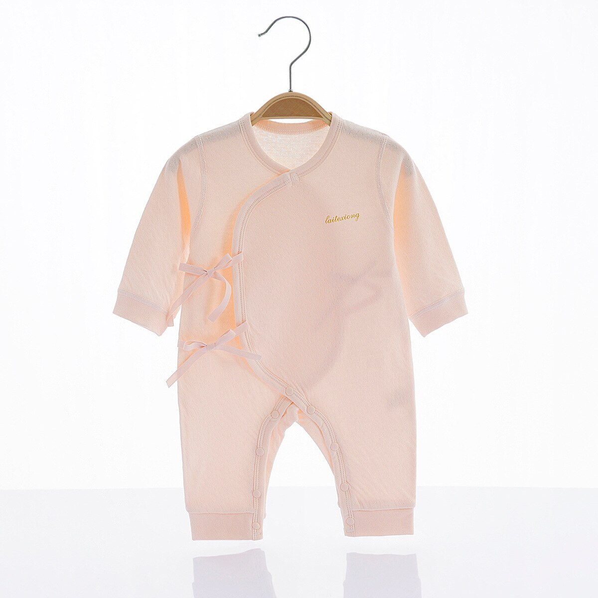 Vier Seizoenen Baby Meisje Romper Airco Kleding 0-18M Pasgeboren Jongen Rompertjes Katoen Lange Mouw jumpsuit Outfit Kleding Voor Kids: Roze / Pasgeboren