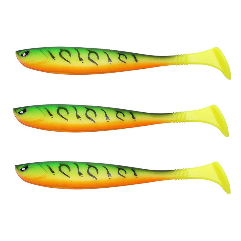 3 kpl 10g 13cm viehettä pehmeä syötti jigi vaapu shad swimbaits keinotekoinen silikoni syötti jigipää kalastus kumikala viehe: 2