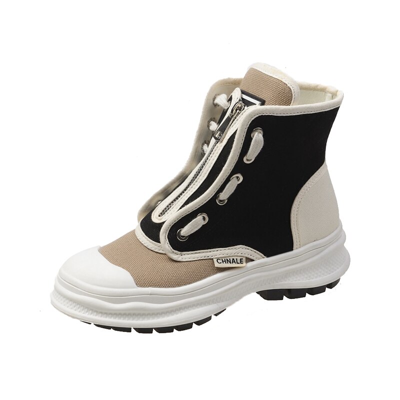 Hoge canvas schoenen dames plateauschoenen damesschoenen hoge schoenen dames witte schoenen casual kleur bijpassende