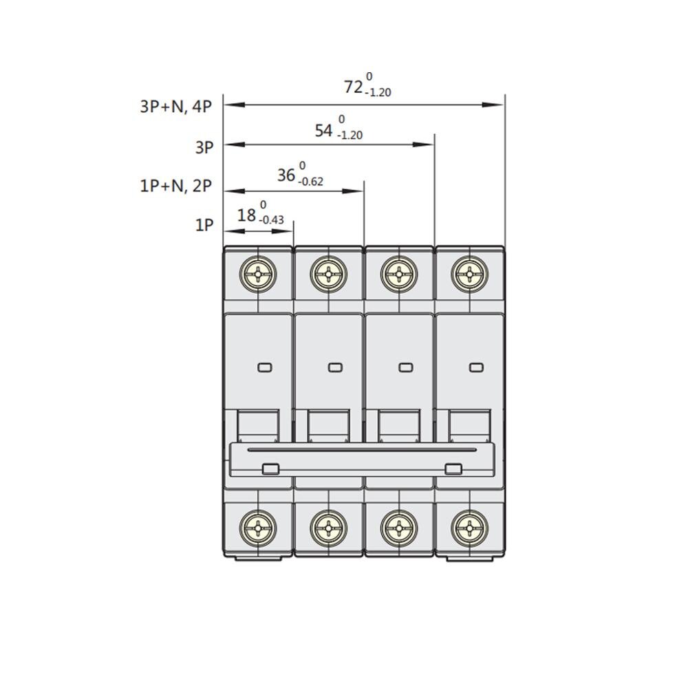 CHINT 2P air switch AC 230/400V NXB-63 C 6 10 16 20 25 32 40 50 63A Load protector Short circuit trip DZ47