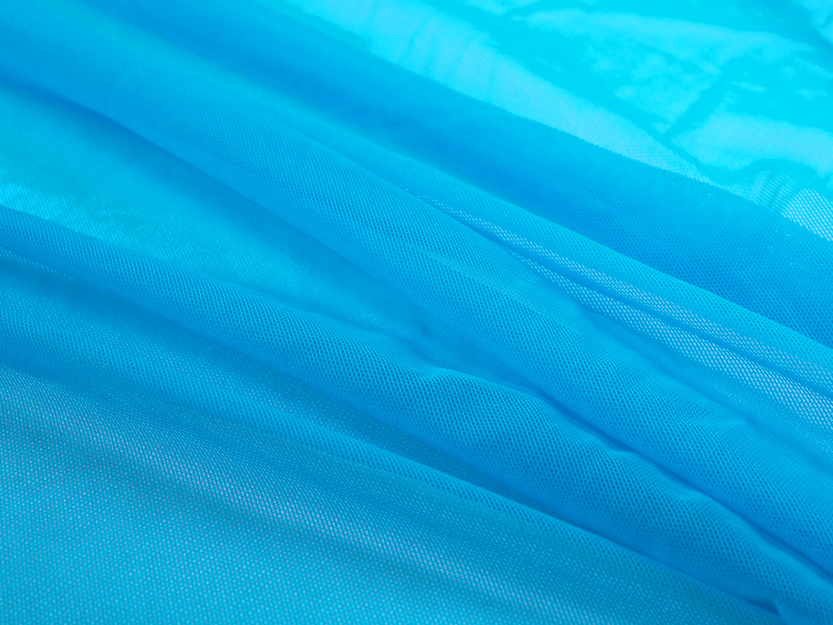Bright color 4 way Stretchy Nylon Spandex Mesh Fabric high-elastic net fabric sold BY YARD: Blue