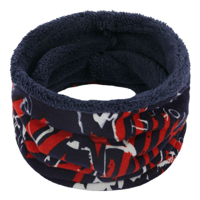 Winter warme gebreide ring sjaals print dikke binnenkant super elastische gebreide sjaals bandana nekwarmers sjaal mannen vrouwen