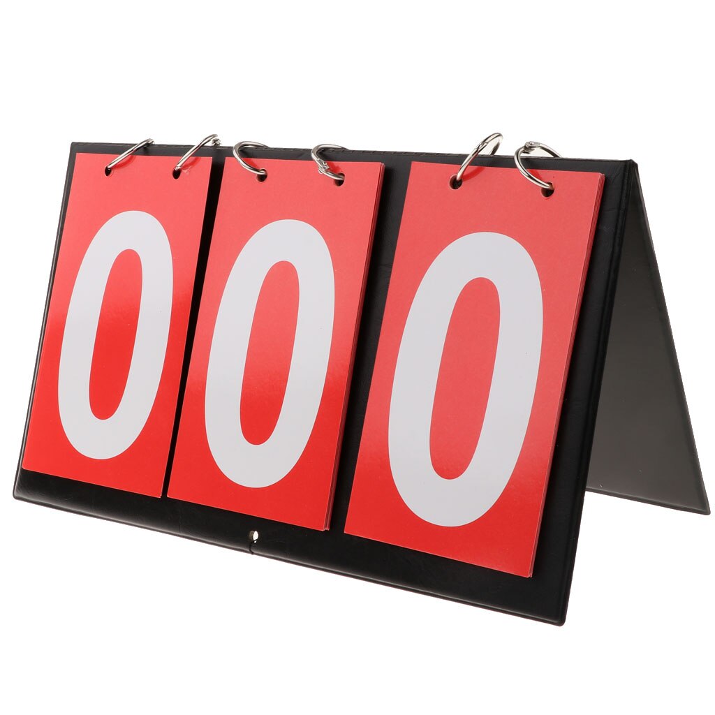 3-Digital Number Scoreboard Portable Tabletop Score Keeper Kits: Red