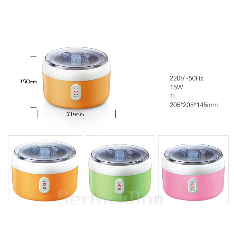 Machine à yogourt automatique en acier inoxydable contenant des outils de lait Acidophilus Machine à yogourt domestique AC220V