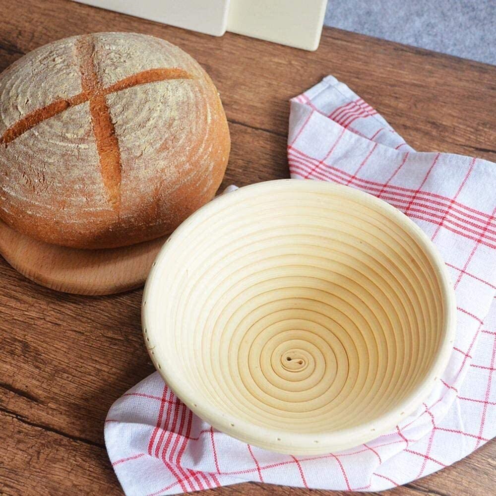 Cesta de pan de Banneton REDONDA/ovalada, canasta de mimbre Natural, canasta de fermentación de masa de pan, cesta de prueba, herramienta DIY