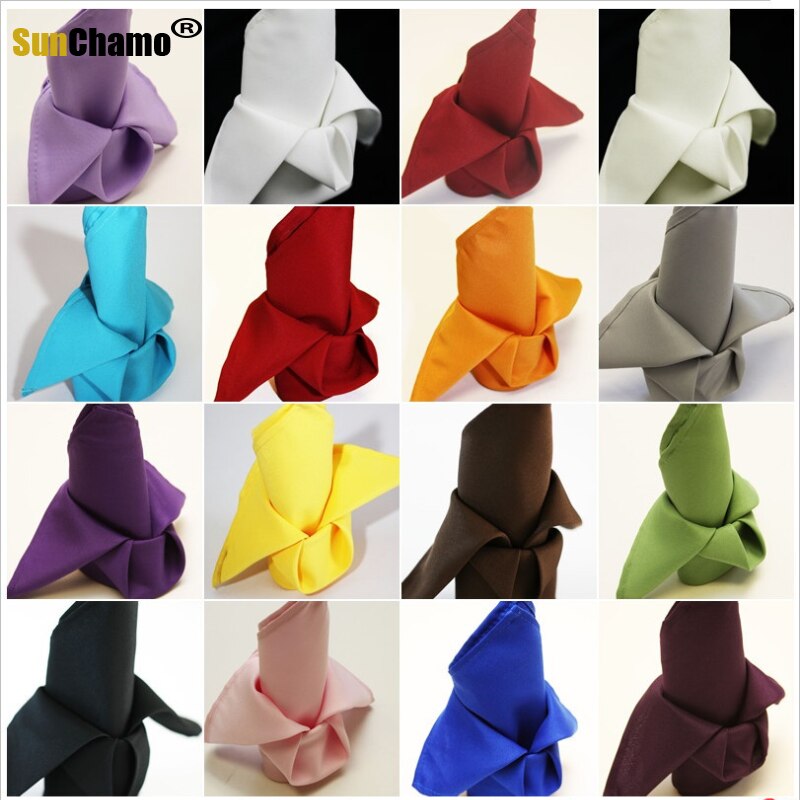 Serviette de table en tissu Polyester, douce, lavable et réutilisable, pour mariage, hôtel,