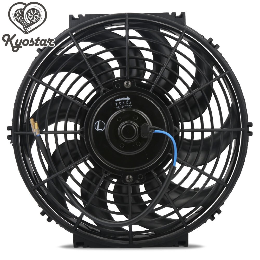 12v fläkt universell slank dragskjut racing kylarfläkt 10 s- blad elektriska motorns kylfläkt 80w 9 "10" 12 "tum