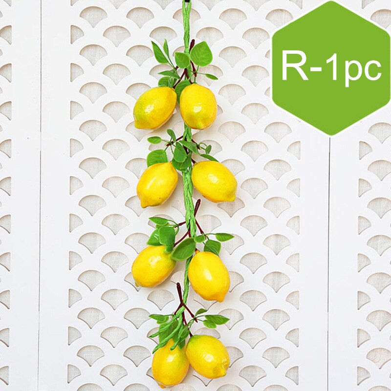 Artificial Vegetables Fruit String Simulation Food Decoration Plastic Foam Display Supplies Photography Props Kitchen Decor: R