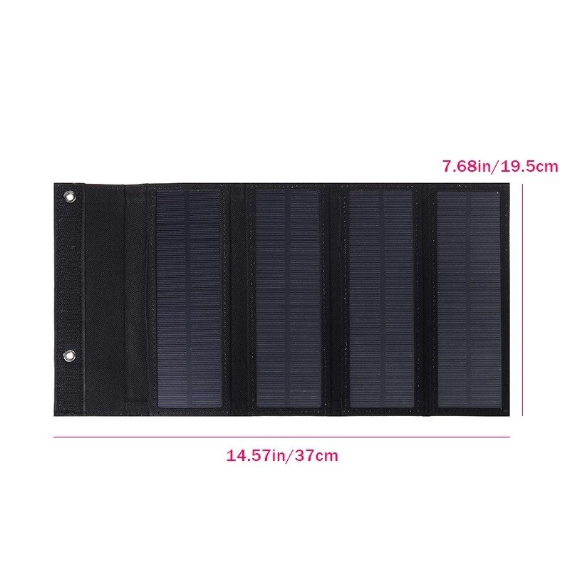 50W 5V Foldable Solar Panel USB 10 in1 USB Cable Waterproof Sun Power Solar Cells Bank Pack for Camping Hiking Phone Backpack