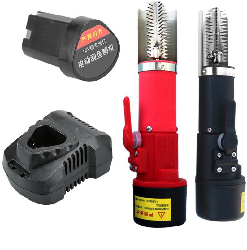 Electric Rechargeable Fish Scaler Waterproof Handheld Automatic Fish Skin Deslagger Scale Scraper Blade Home Scaling Cleaner