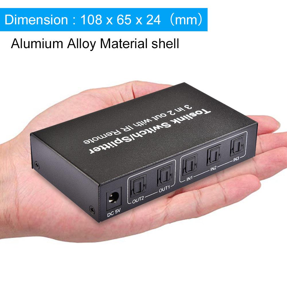 3x2 HDMI-compatible Splitter Video Switcher Adapter 3 In 2 Out Converter Amplifier With Remote Control For Xbox PS4 HDTV Laptop