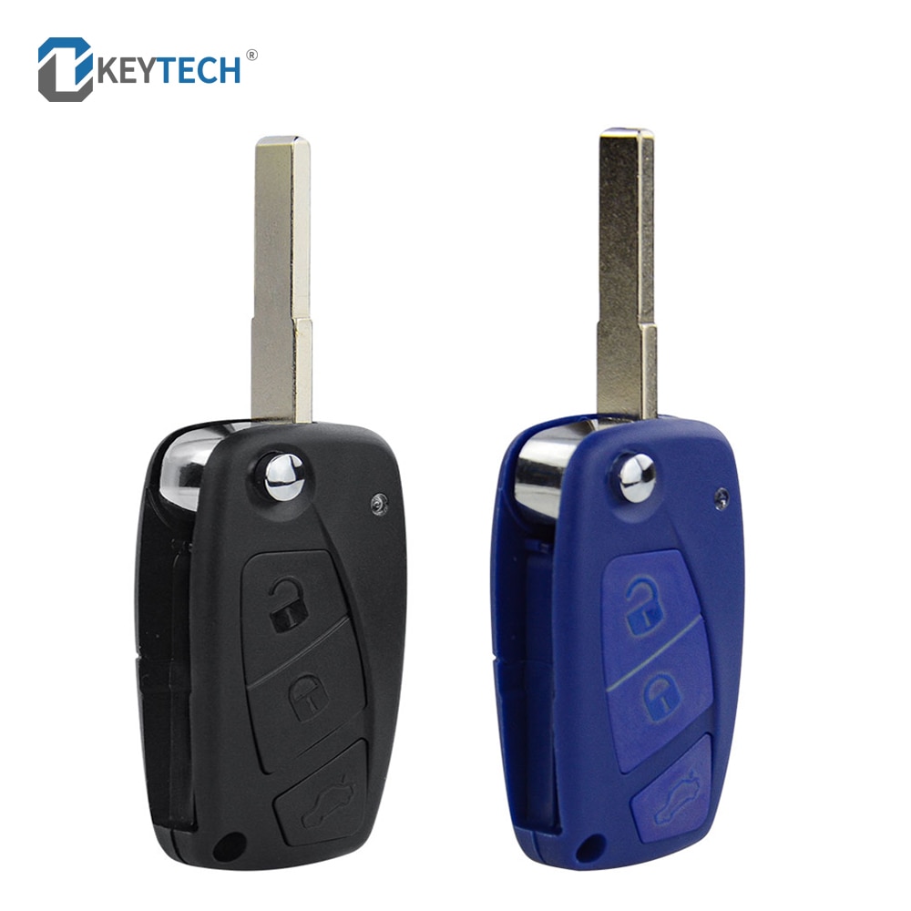 Okeytech 2/3 Knoppen Flip Vouwen Vervangende Afstandsbediening Autosleutel Shell Case Voor Fiat 500 Panda Idee Punto Punto Ducato SIP22 blade