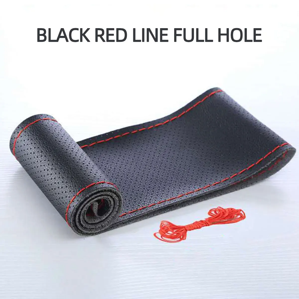 Auto lenkrad abdeckung Nadeln und Geflecht faden Kunstleder Auto abdeckungen Suite DIY Textur weiches Autozubehör 38cm: Grau