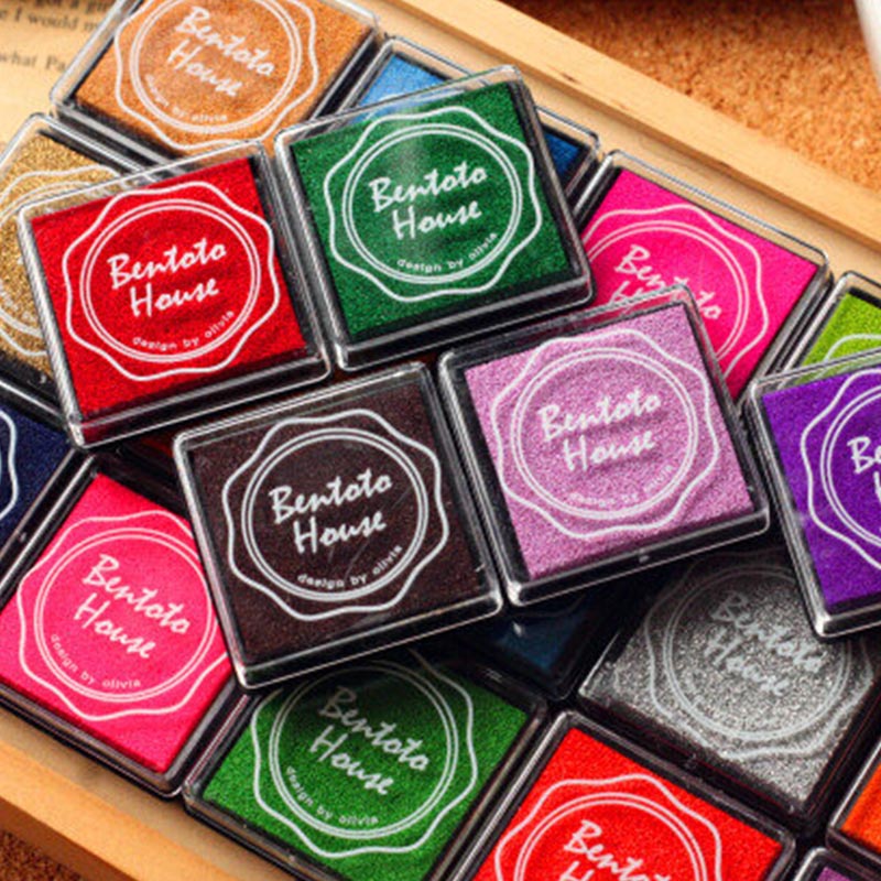 Ronde 6 Kleuren Inkt Pad Stempel Niet Giftig Safe ... – Grandado