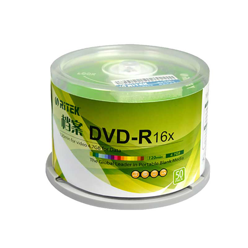 Ritek Lege Dvd Schijven 4.7Gb DATA-120MIN Video 16X Speed Lege Schijven Lege DVD-R