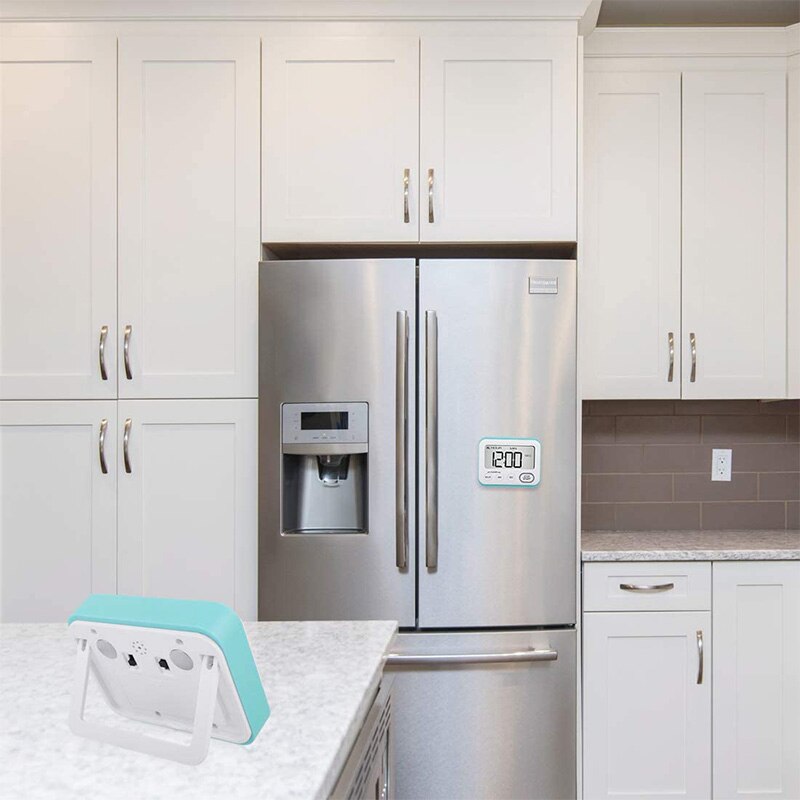 Digital Kitchen Timer Loud Alarm Clock, LCD Sn Silent/Beeping Multi-Function for Teachers Kids, Sky Blue