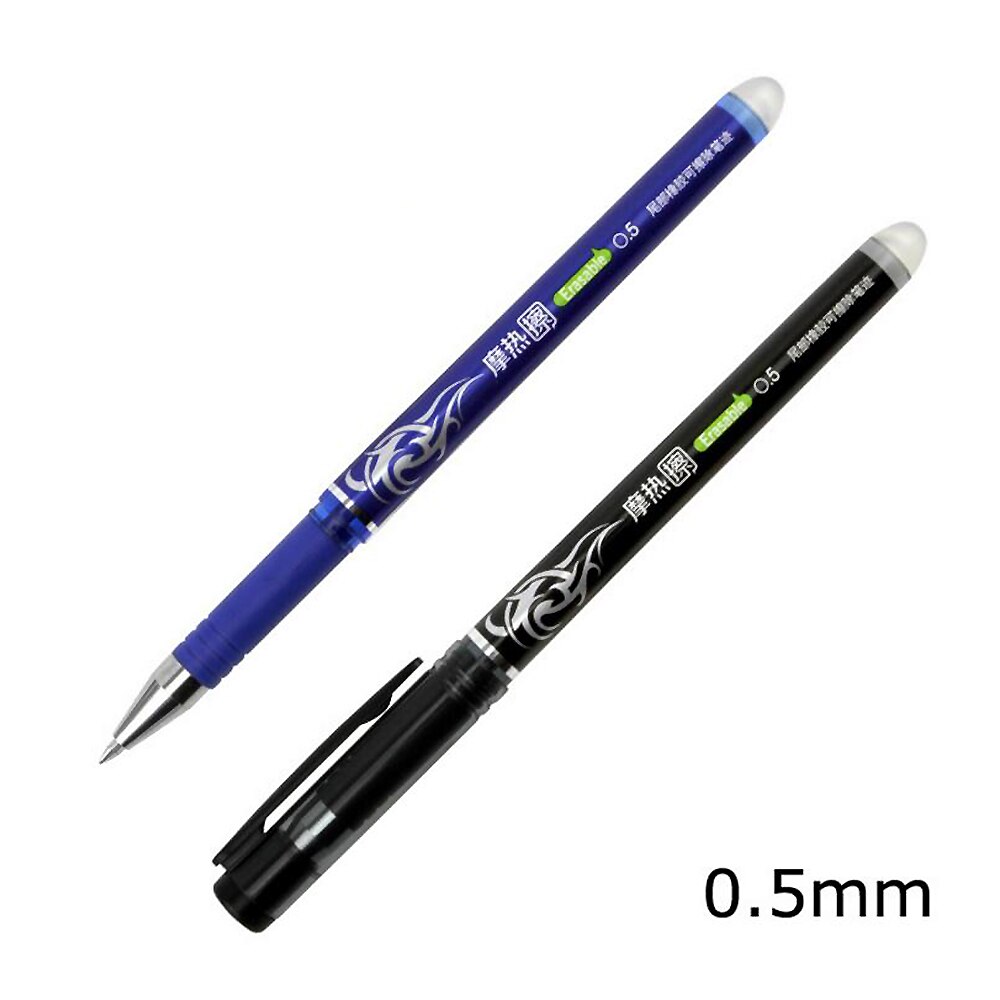 2 Pcs Erasable Gel Pen Refills Is Blue Black A Magical Writing Neutral Pen Office School Tool 3: 1blue 1 back