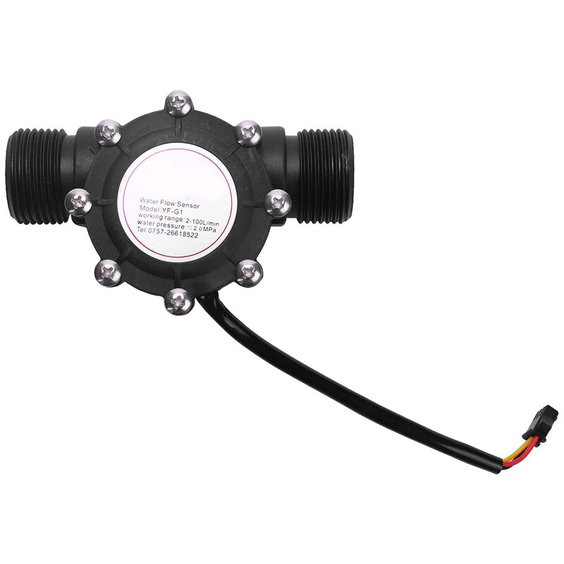 SENSTREE G1/2 Mannelijke Draad Messing Water Flow Sensor, Hall Effect Sensor Schakelaar Meter Flowmeter Teller Met Temperatuursensor 1 25l Min 688428060
