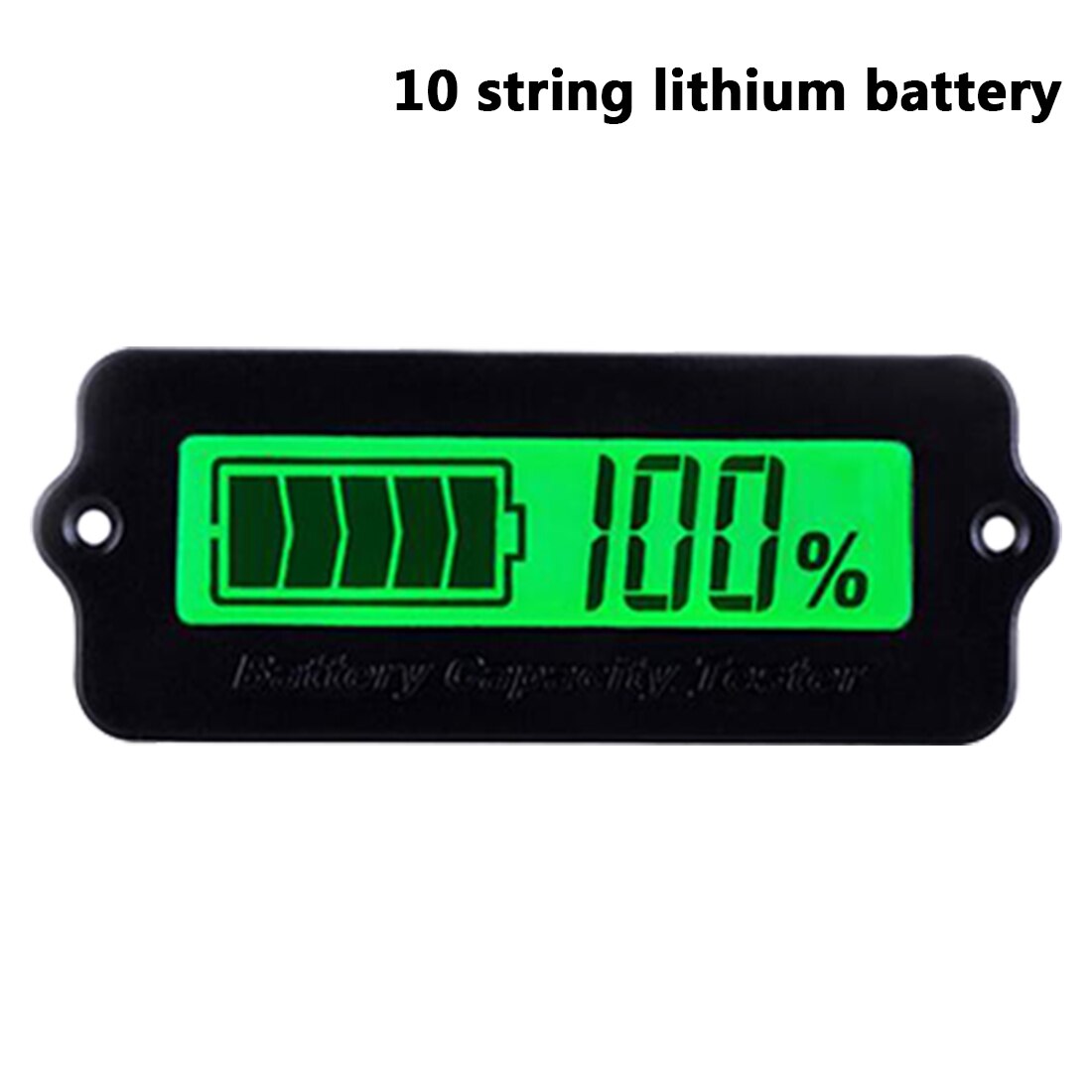 Lead-acid Lithium Blue LCD Voltmeter Meter Battery Capacity Tester Indicator Monitor Analyzer 12V 24v 36v 48v: 10 string lithium ba