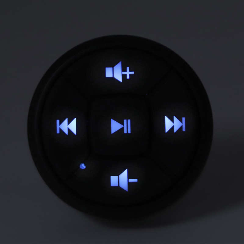 Car Steering Wheel Wireless Bluetooth Car GPS DVD Wireless Control Music Volume Lightweight for iOS Android with Silicone Case