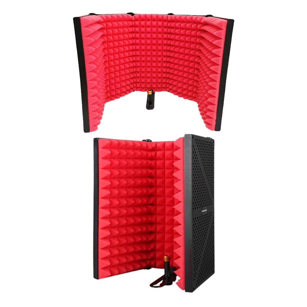Foldable Studio Microphone Isolation Shield Recording Sound Absorber Foam Panel