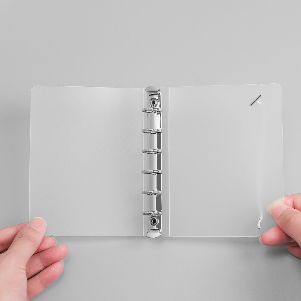 A4/B5/A5/A6/A7 Matte Transparante Ringband Notebook Case Losbladige Notebook Shell bestandsmap Office Schoolbenodigdheden
