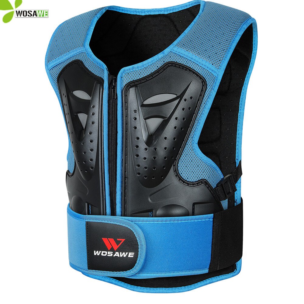 WOSAWE Kids Protective MTB Motorcycle Ski Snowboard Back Body Protection Bandage Jackets Bike Bicycle Skateboard Armor Protector