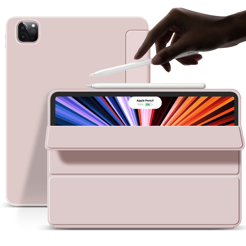 Voor Ipad Pro 11 Case Smart Case Slim Magnetische Folding Flip Stand Soft Tpu Back Cover Voor Ipad Pro 11 Case Tablet Funda: Pink / iPad Pro 11 2020
