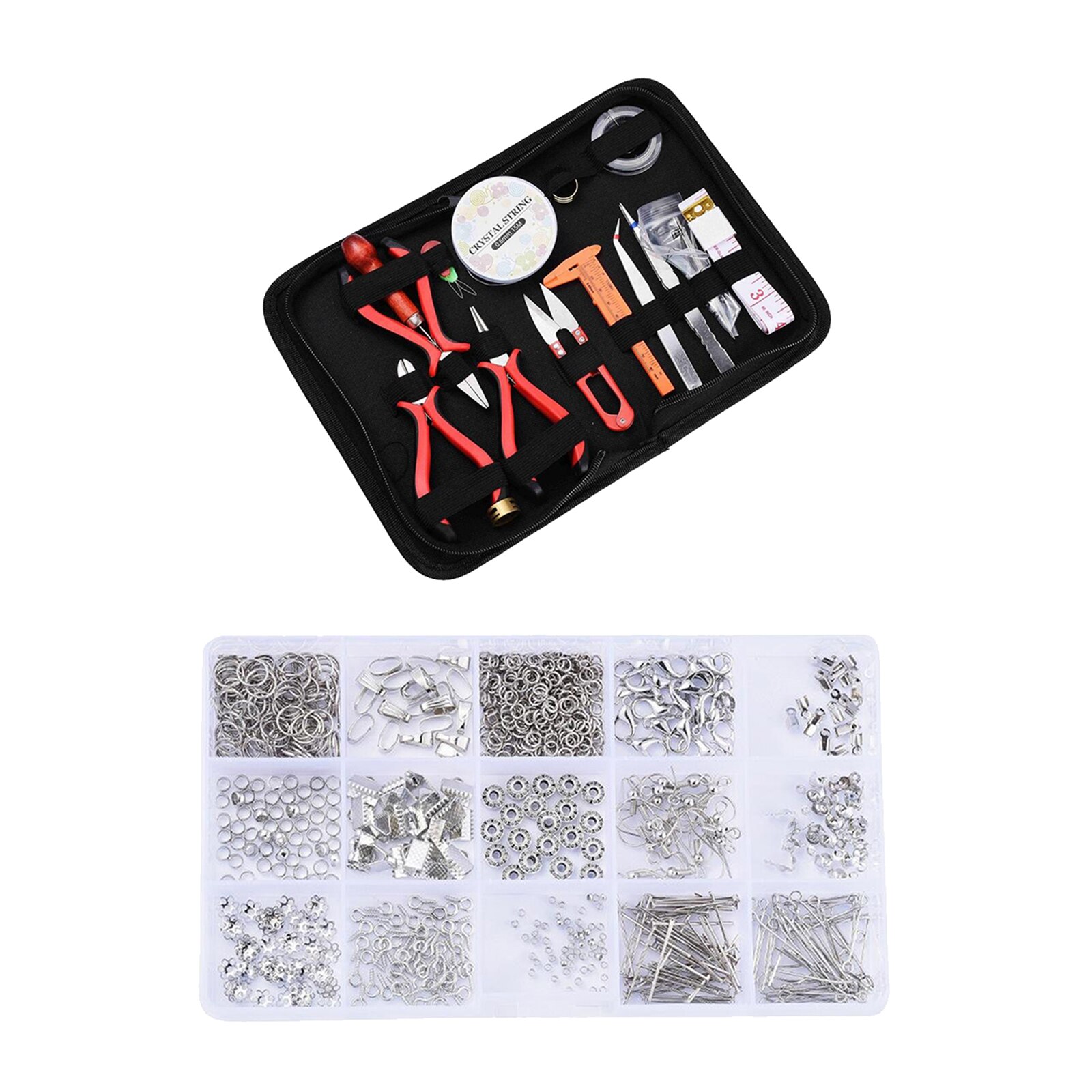 Bracelet Making Tools Kit Jewelry Findings Box Beads Supplies Kit Jewelry