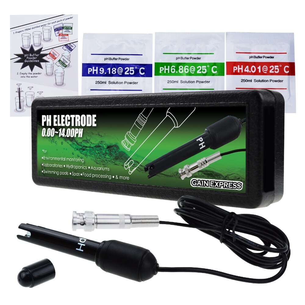 Sonde PH avec connecteur BNC, 150cm de Long câble 0-14pH sonde de Test électrode pour contrôleur de moniteur de ph-mètre