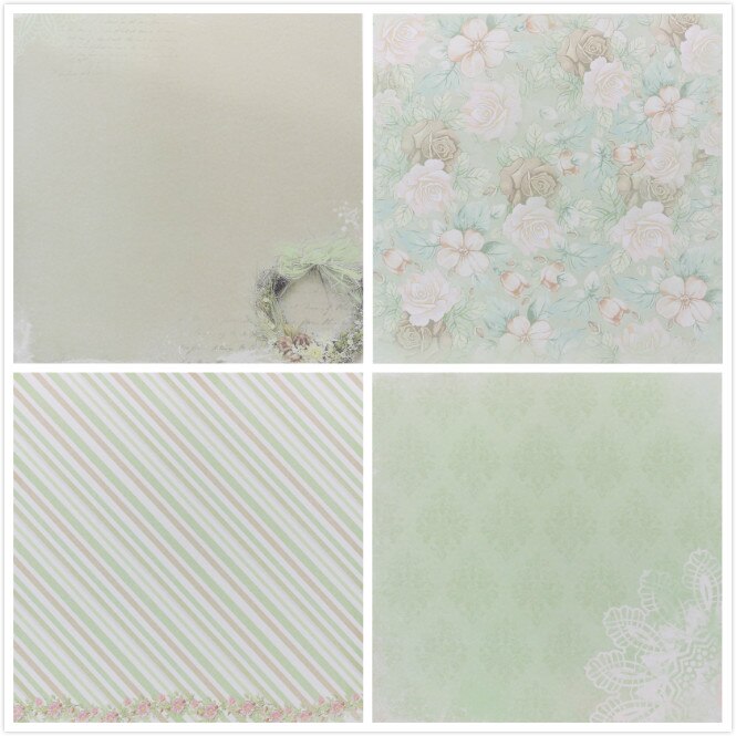 KSCRAFT 12pcs 6" Single-side Printed flowers pattern papercraft art paper handmade scrapbooking kit set book