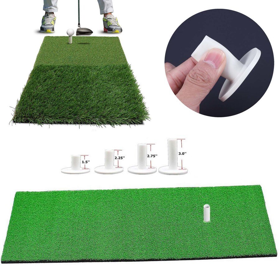 Tees de Golf durables en caoutchouc noir, support de balle à hauteur mixte de pièces/ensemble &quot;1.5&quot; 2.25 &quot;3&quot; 2.75 &quot;pour la pratique des plages de conduite, tapis, 5 3.13