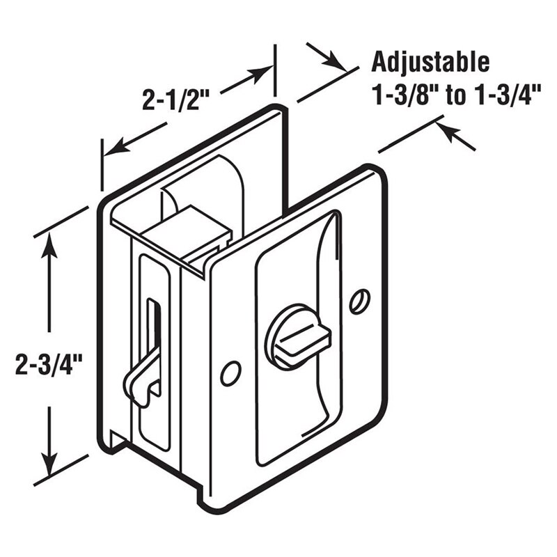Pocket Door Privacy Lock Stainless Steel Sliding Door Lock Buckle Sliding Door Lock Access Door Door Lock